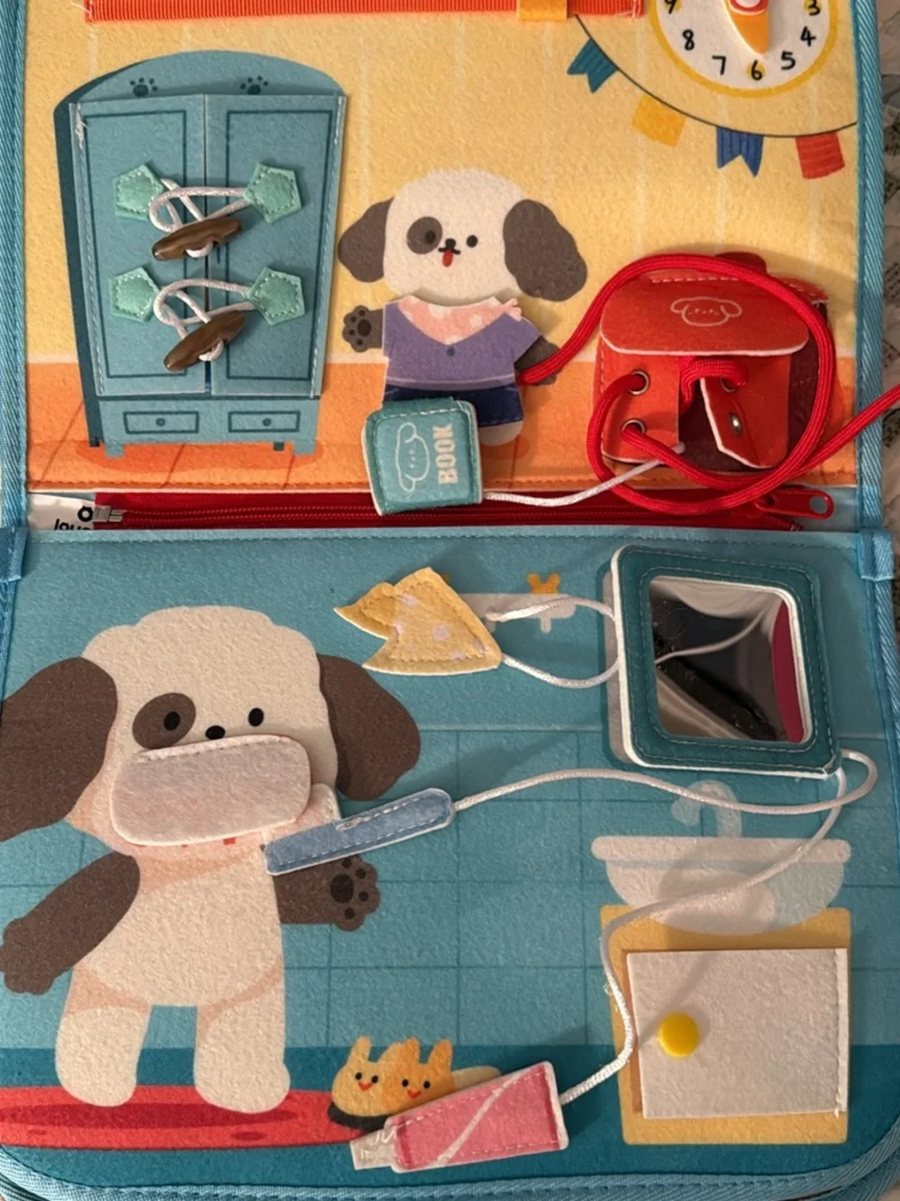 Blue Busy Board Carry Case for Kids